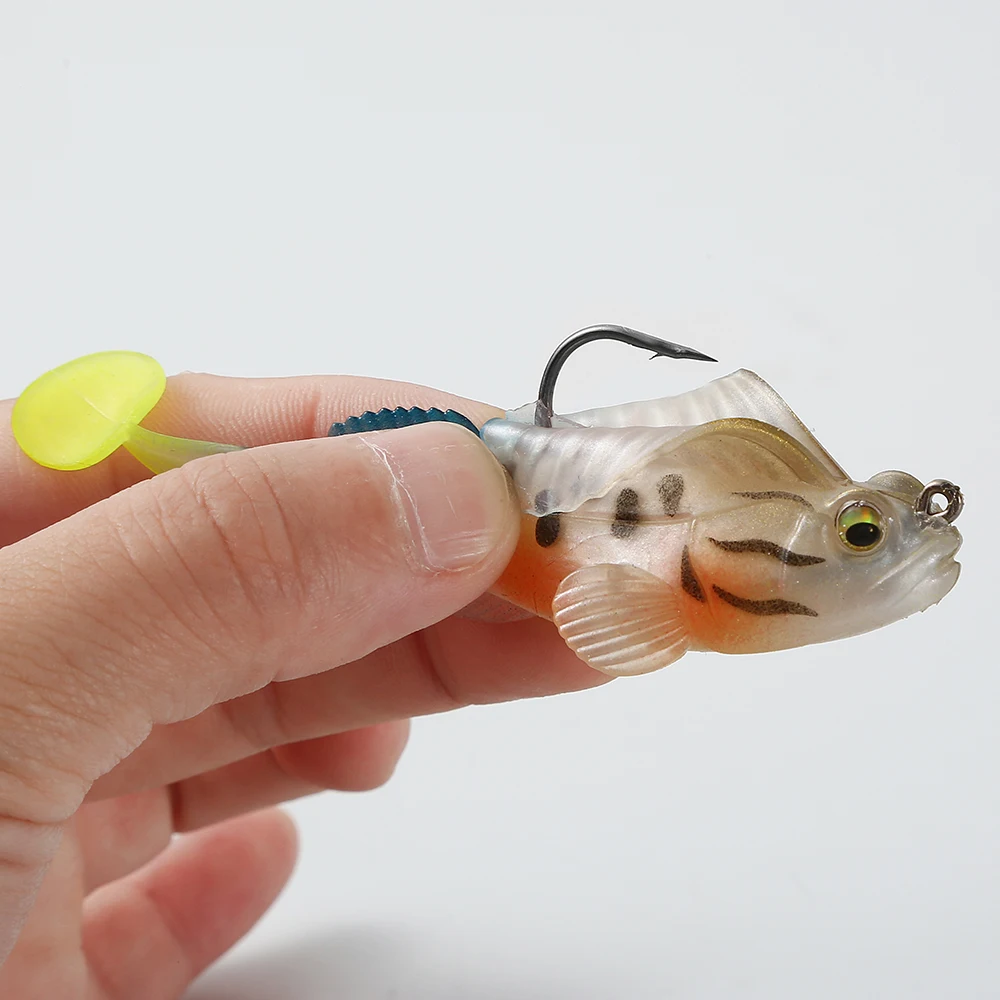 Señuelo de pesca suave de 7G, 14G y 20G, plantilla de cebo para dormir oscuro, Swimbaits, señuelo suave para pesca de Lucio, sábalo para perca - imagen 2