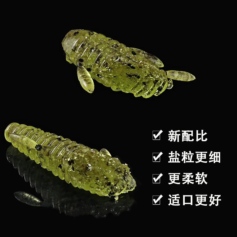 SUNMILE-cebo de palo de 4,5/5,5 cm, señuelos de plástico blando y pesado, cebo Artificial de gusano, señuelo de sábalo de silicona para pesca de lubina - imagen 4