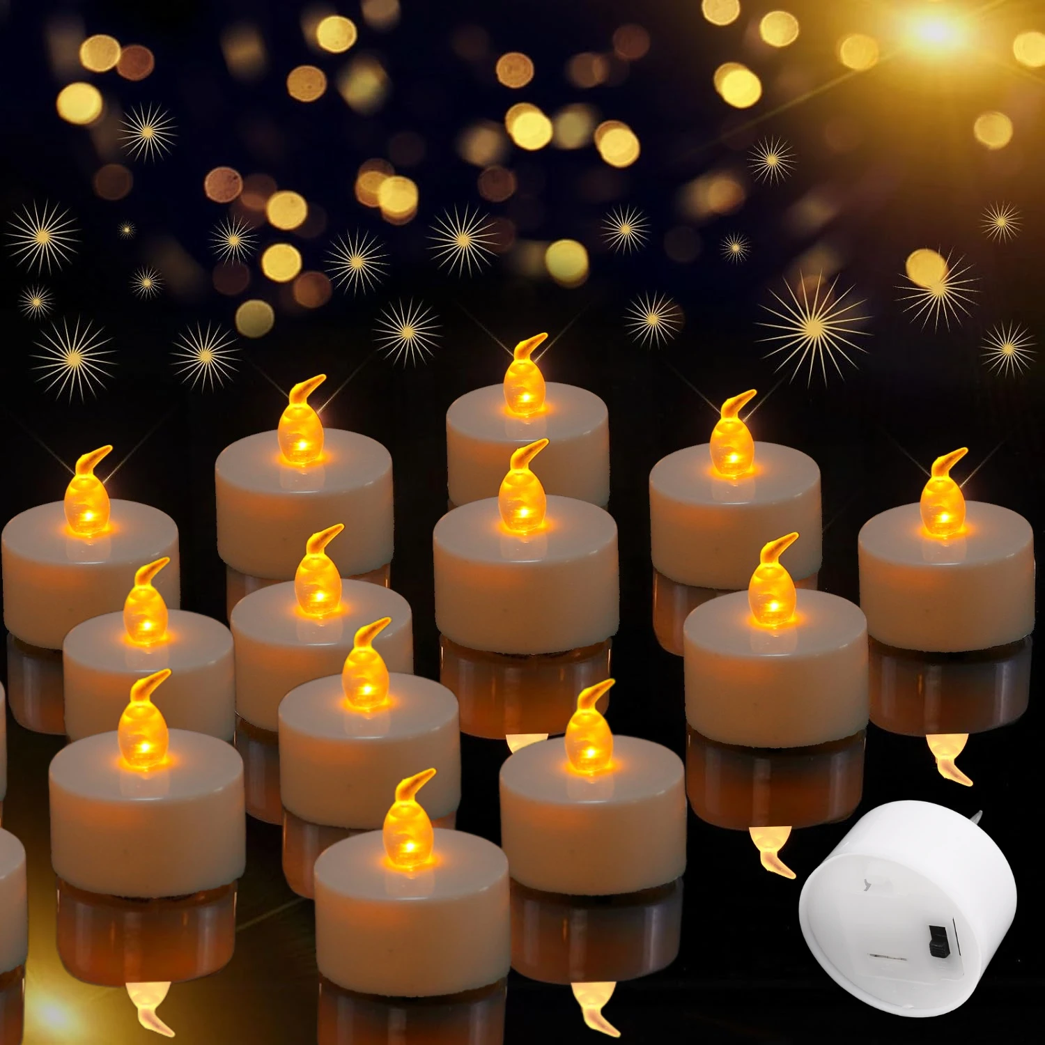 Velas LED sin llama luz té cálida decoración Navidad aniversario boda