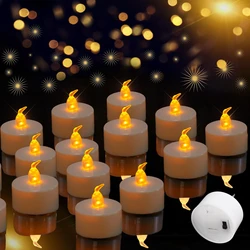 Velas LED sin llama luz té cálida decoración Navidad aniversario boda