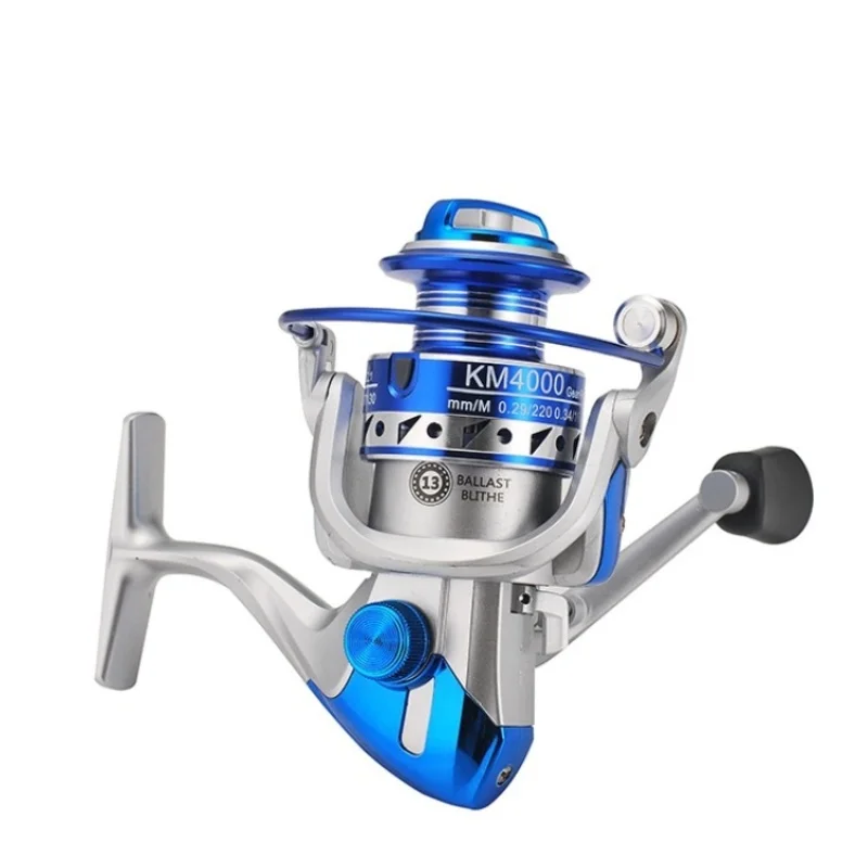 Carrete de pesca con carrete de metal completo Lizard, relación 5,2: 1, 13 rodamientos de acero inoxidable, plegable, dos estilos de carrete giratorio universal - imagen 5