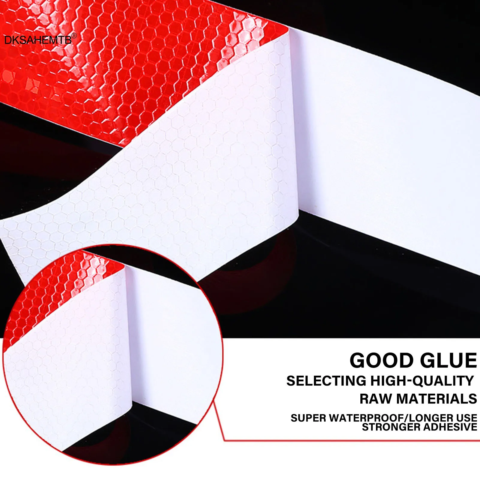 Pegatina reflectante para bicicleta, pegatina de advertencia de contorno, cinta reflectante de 5cm x 3m, accesorio para conducción nocturna, pegatina de seguridad reflectante - imagen 5