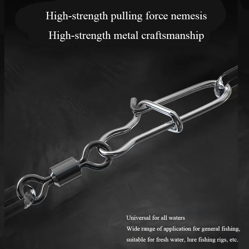 5/100 Uds. Accesorios de pesca de Lucio conector Pin rodamiento giratorio de acero inoxidable señuelo para anzuelo giratorio aparejos - imagen 5