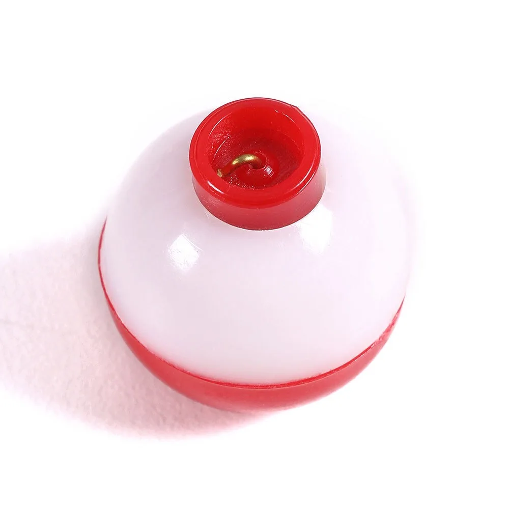 Flotador de pesca de plástico duro, boya redonda roja y blanca, Mini juego de flotadores Bobber de pesca, herramienta flotante de pesca a presión para hombres - imagen 4