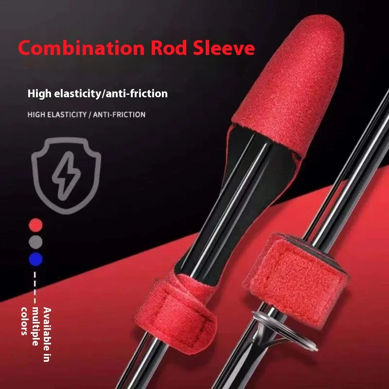 Correa para caña de pescar con capucha, correa para caña de velcro, vendaje de pesca antideslizante con correa elástica, correa para caña Luya - imagen 2