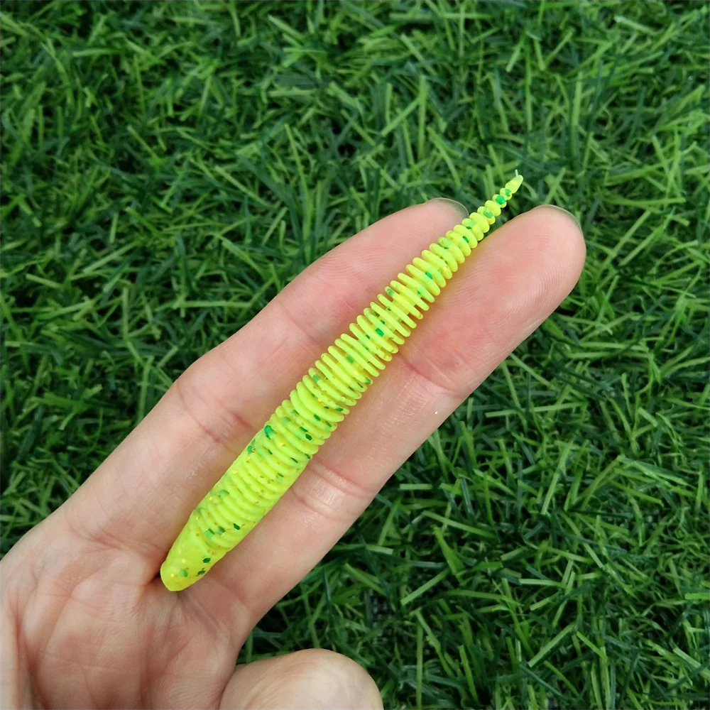 Swolfy 7cm/1,3g 5cm/0,5g señuelos blandos gusanos de silicona cebos Jigging Wobbler Señuelos de pesca Swimbaits artificiales para aparejos de carpa lubina - imagen 5