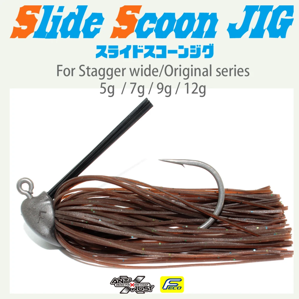 HIDEUP-señuelo JIG deslizante de dislocación, cebo HU SLIDE FALL con pegamento de barrera de césped, grupo JIG - imagen 4