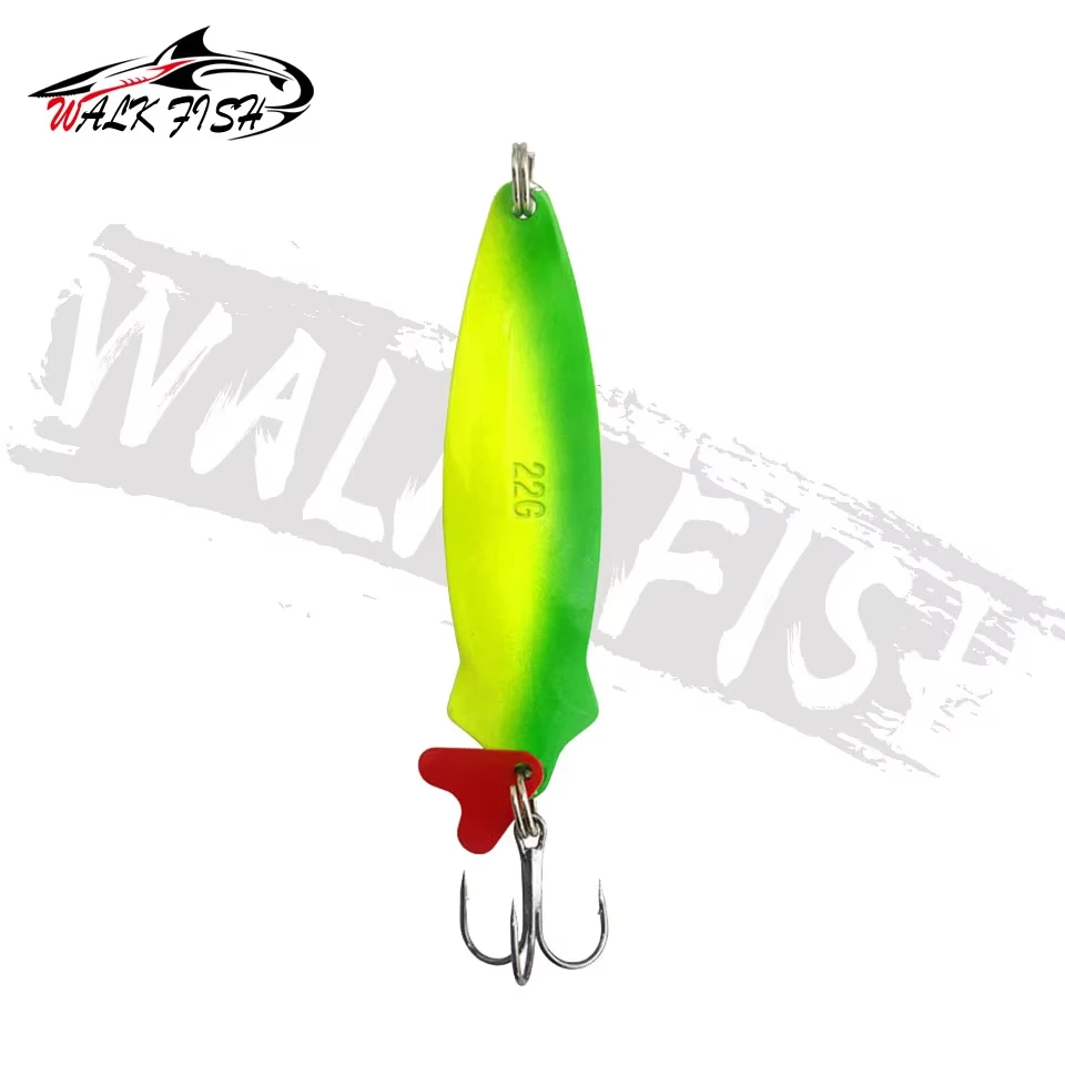 Cuchara giratoria WALK FISH para trucha – Núcleo rojo con lentejuelas, 3 anzuelos - imagen 2