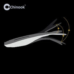 Señuelo Gusano Silicona Chinook Cola Carretilla