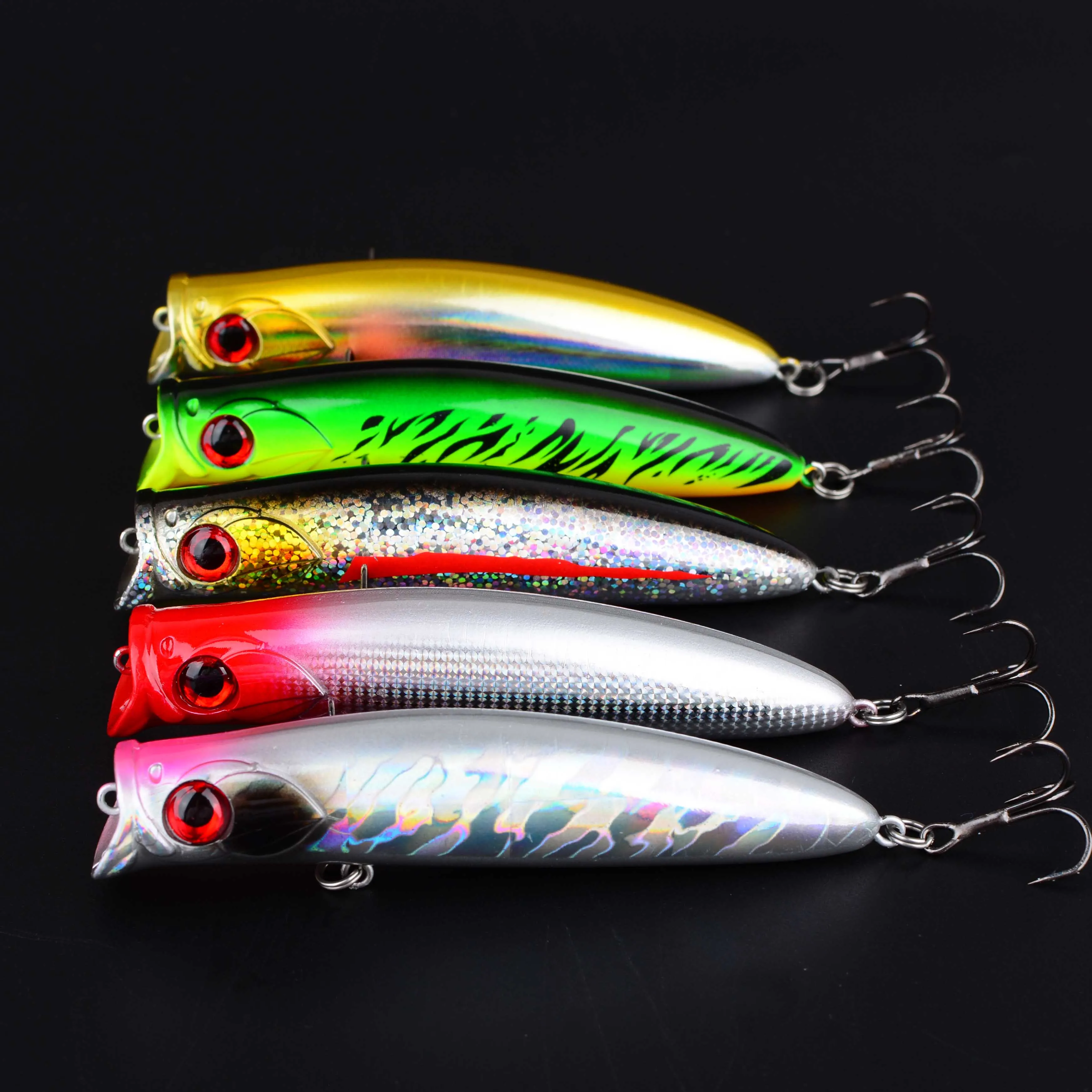 5 uds señuelo de pesca Minnow agua salada lubina negra Pike cebos duros de fundición larga - imagen 4