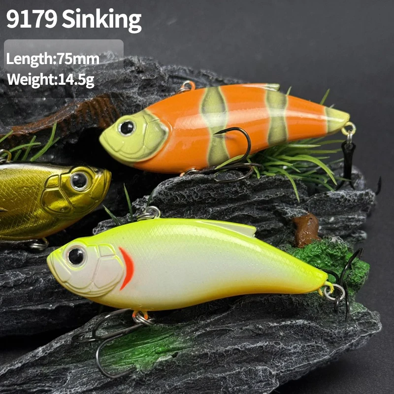 Crankbait sin labios vibrante – Señuelo para lubina en agua salada - imagen 3