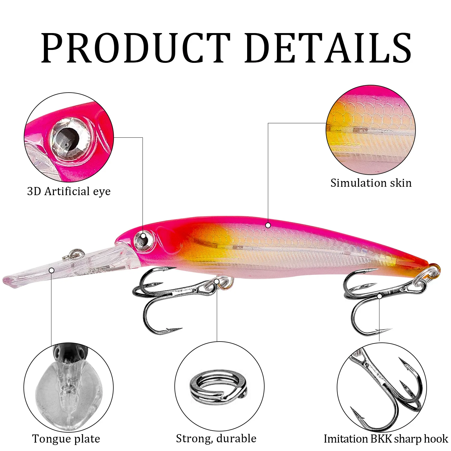 Señuelo grande para pesca de agua salada, cebo Artificial Isca para buceo profundo, Wobbler, Minnow, 17cm, 30g, Mahi, Marlin, Wahoo - imagen 5