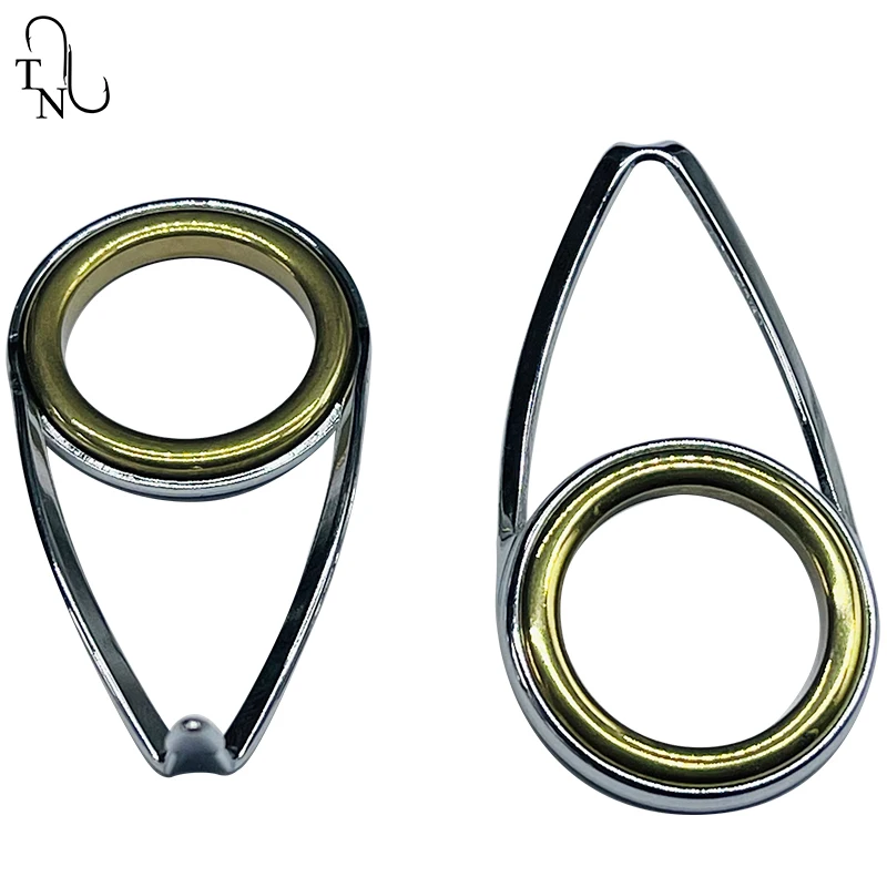 Guía de caña de pescar giratoria mediana, soporte de acero inoxidable, anillos de cerámica, accesorios de caña de pescar DIY, 10 juegos, TN75-1 - imagen 3