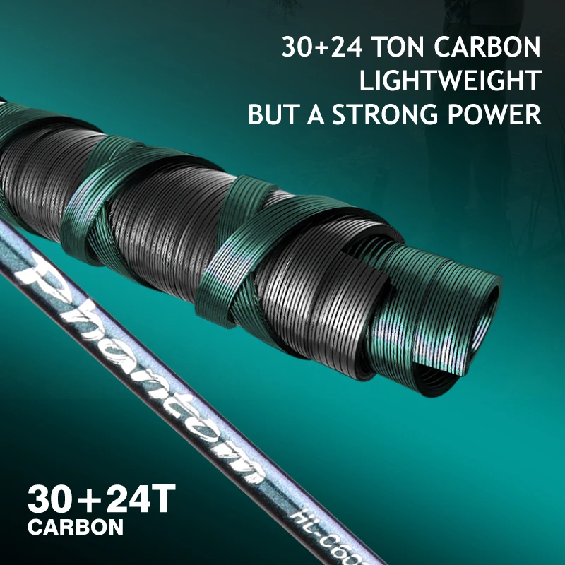 Caña de pescar CEMREO de punta sólida para trucha, caña de pescar de fundición, caña giratoria, caña ligera de fibra de carbono, aparejos de pesca PHANTOM - imagen 5