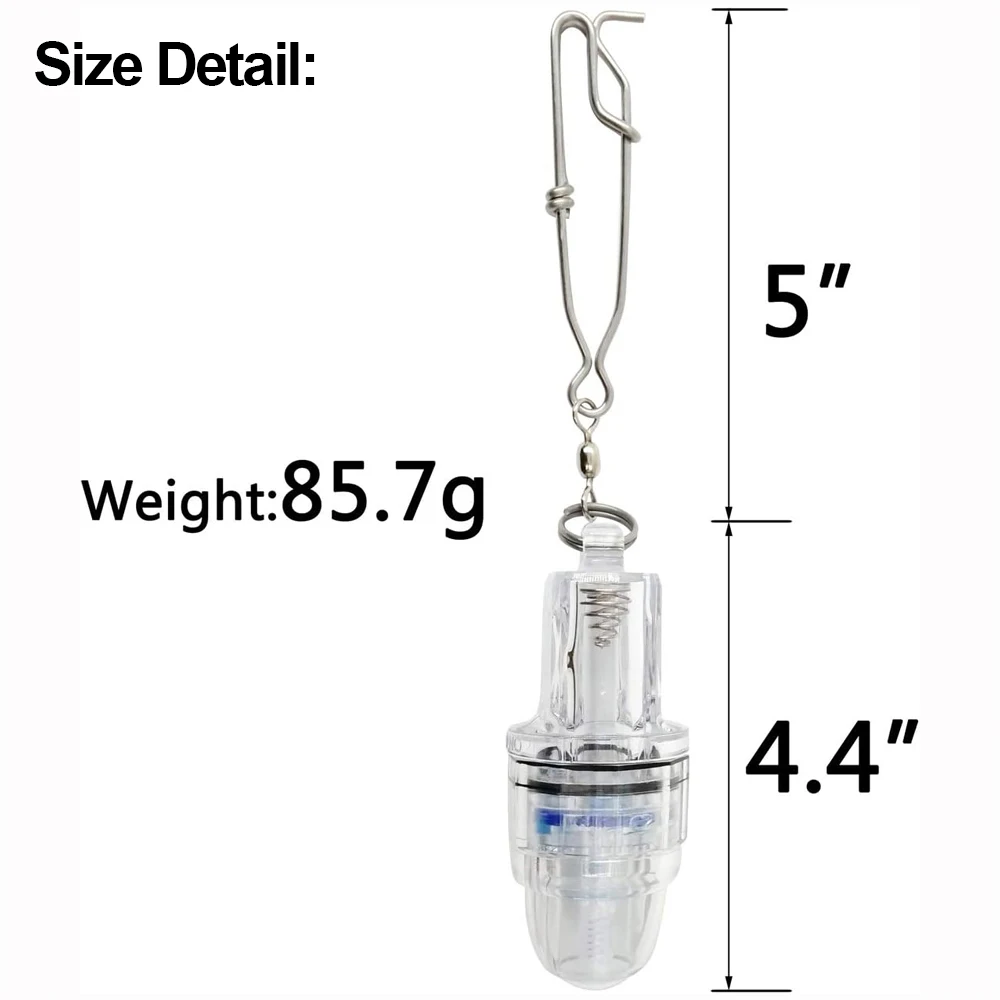 Luz de pesca subacuática, luces de gota profundas, señuelo de pesca de calamar impermeable, lámpara de flash parpadeante, aparejos de pesca - imagen 3