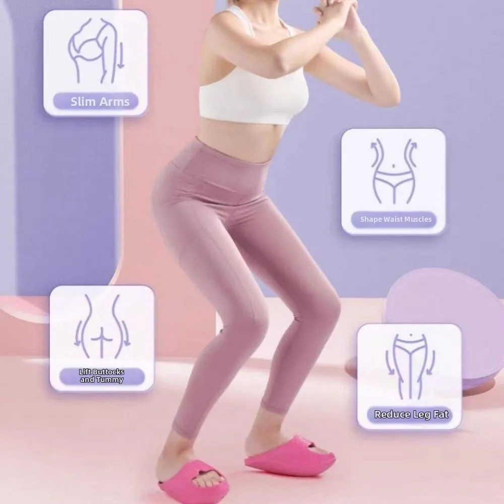 1 par de zapatillas moldeadoras de cuerpo para mujer, sandalias con estiramiento de pantorrilla mecedora en el tobillo, zapatos de equilibrio, zapatilla mecedora con plataforma de cuña - imagen 3