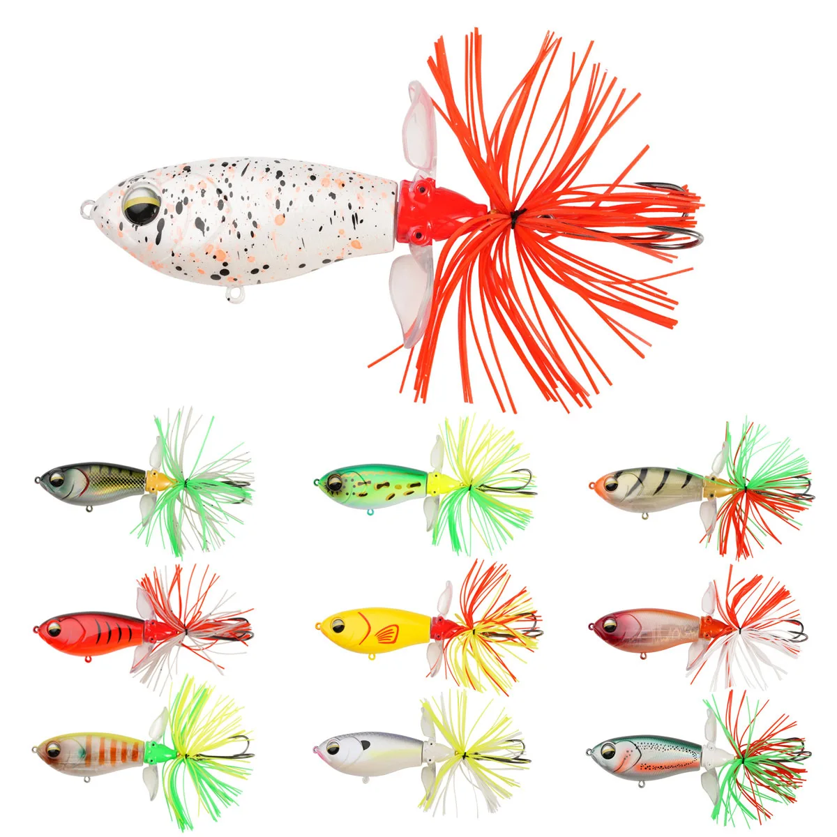 Testar Whopper Topwater señuelos Spin Bait Crankbaits señuelos Pesca Spinner cebo Artificial 95mm 20g para Lucio señuelo de Pesca de lubina - imagen 5