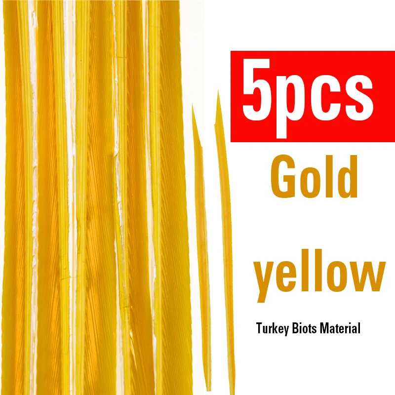 5pcs Gold Yellow