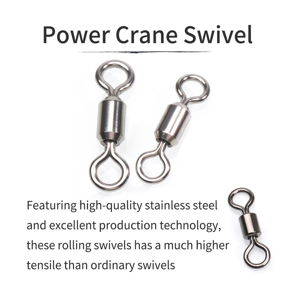 Lionriver-gancho de pesca giratorio de acero inoxidable de alta resistencia, 30 piezas, 1 # - 6 #, para agua salada - imagen 3