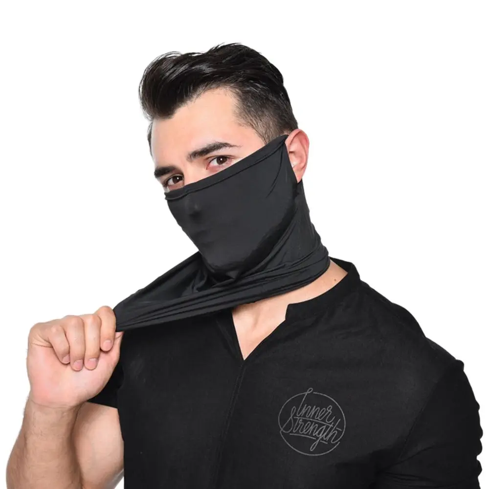 Diadema para bicicleta, pasamontañas para la cara, bufanda, diadema, bufanda, cubierta para la cara, bufanda, máscara de protección solar de seda helada, polaina para cabeza, cara y cuello - imagen 2