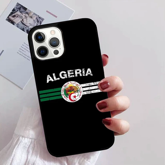 Vista trasera de la funda con emblema argelino