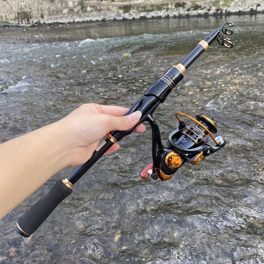 Combo caña telescópica carrete 1.8m – Pesca mar y río - imagen 4