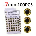 100pcs golden 7mm