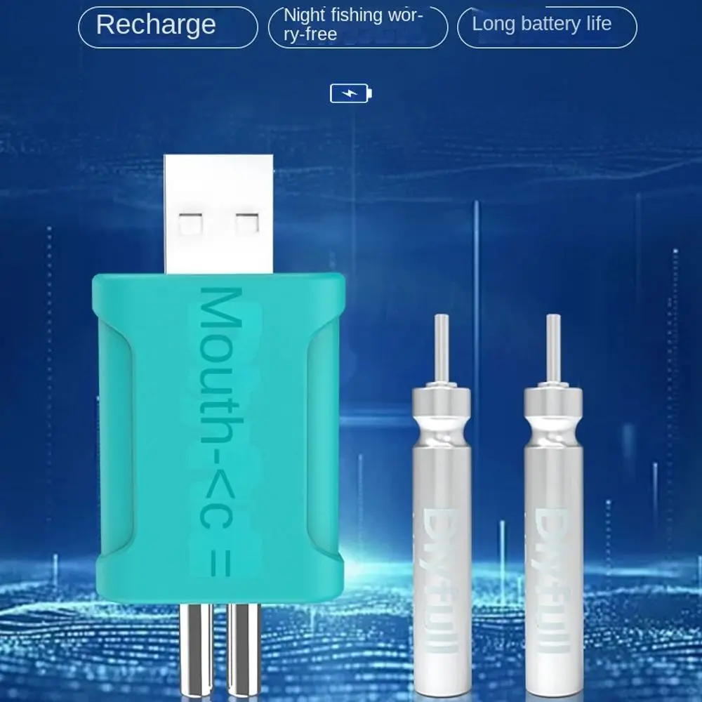 CR425 cargador USB 2 agujeros boya eléctrica aparejos pesca flotador batería luminosa Bobber lago río flotadores electrónicos baterías - imagen 3
