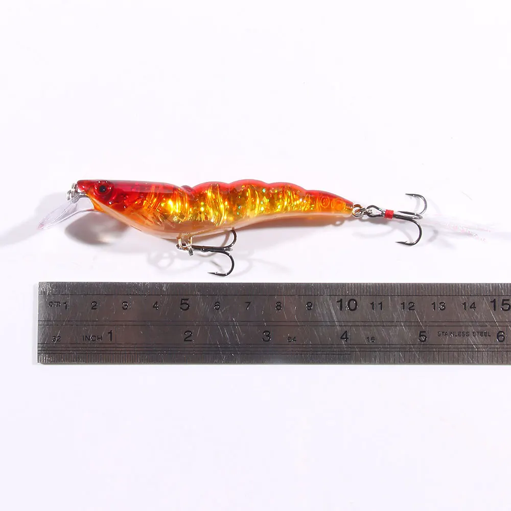 KNCONAN 105MM 13G Minnow señuelo de pesca de camarones manivela de trucha cebo duro Artificial Crankbait aparejos de agua dulce señuelo de lubina - imagen 5