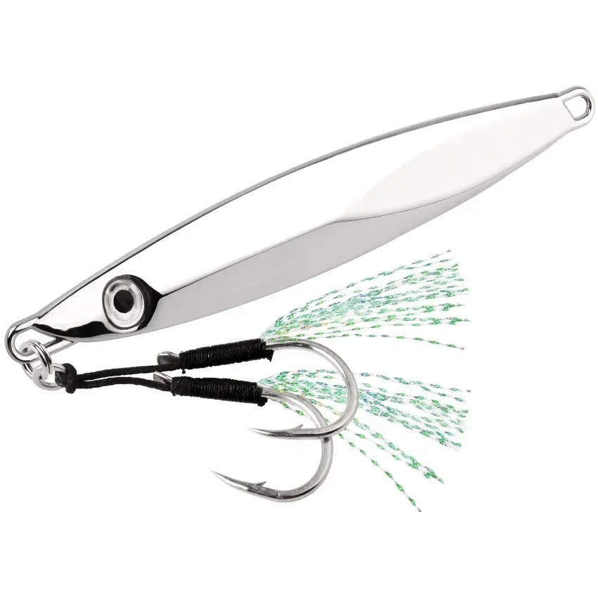 Señuelos de Pesca Jigbait, 1 unidad, 10g, 15g, 20g, 30g, 40g, 60g, chapado en plata, señuelos fundidos en la orilla, cebo de Metal, señuelo de Pesca Artificial - imagen 5