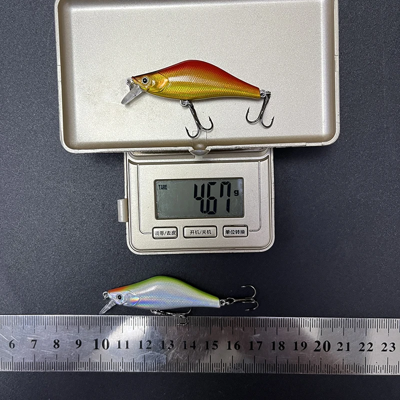 Señuelo de pececillo hundido de agua dulce japonés, 4,7g, 55mm, Wobblers pequeños, cebos duros artificiales de fundición larga, Swimbait de trucha de río 55S - imagen 5