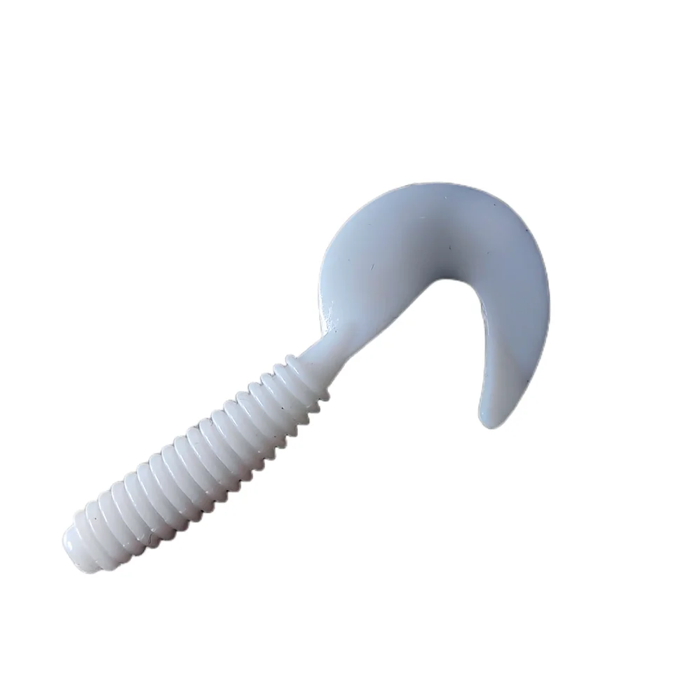 Wobblers-cebos blandos de cola para pesca de lubina, anzuelos de gusano, 53mm, 1g, 20 piezas - imagen 2