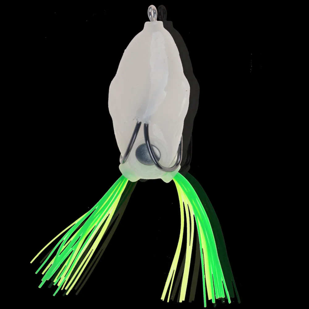 Señuelos de pesca con cebo suave de silicona, rana luminosa, 12g, cultivo de rana, calamar, trueno, cuchara brillante, Trolls, cebo suave, aparejos de superficie de mar - imagen 4