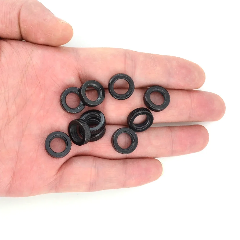 Tuercas de tornillo de rosca estándar, piezas de repuesto negras para alarmas de pesca de carpa, barras de zumbidos, 10 uds. - imagen 5
