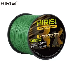 Hirisi Sedal Trenzado 8 Hebras 300m 18-60LB – Línea de Pesca Suave