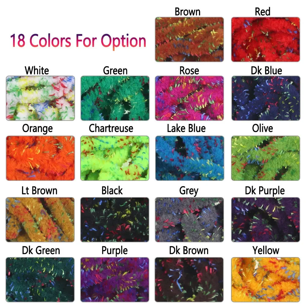 Bimoo, 3 m/paquete, fregona moteada Grizzly, Material de atado de moscas de chenilla para Bugger lanoso, serpentina de ninfa húmeda, fregona, señuelos de plantilla para tipo de mosca - imagen 4