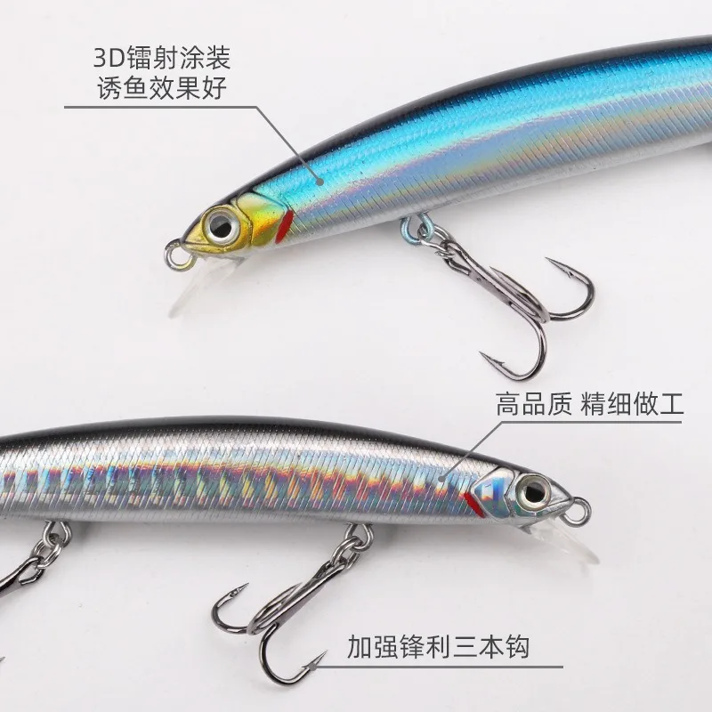 Señuelos de Pesca Wobbler láser, cebo Artificial duro flotante para pececillo, 11g/14,5g, Crankbait, carpa, lubina rayada, Pesca para aparejos de Pesca - imagen 3