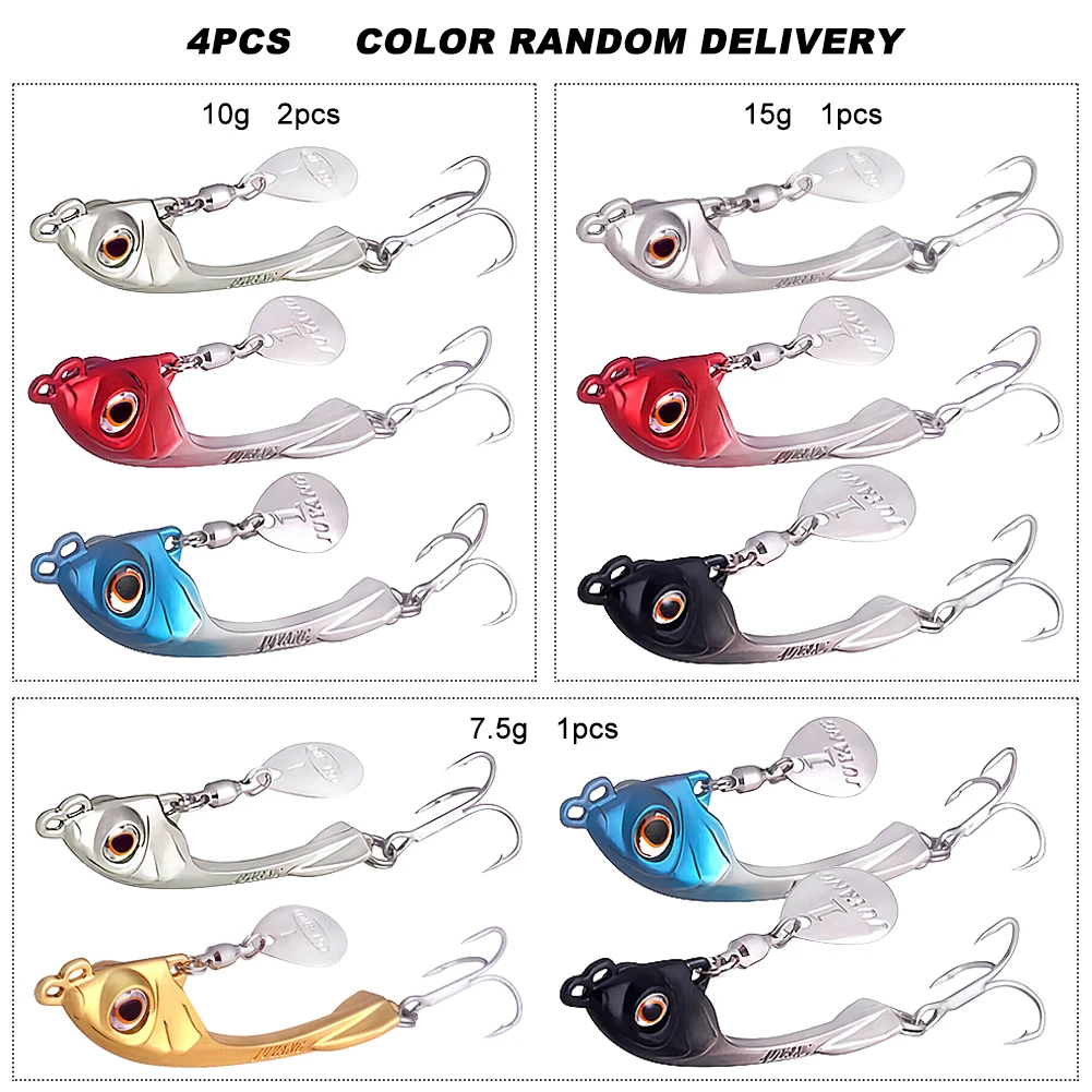 Señuelos VIB con lentejuelas giratorias Free Fisher – 7,5-15g Vib metálico - imagen 3