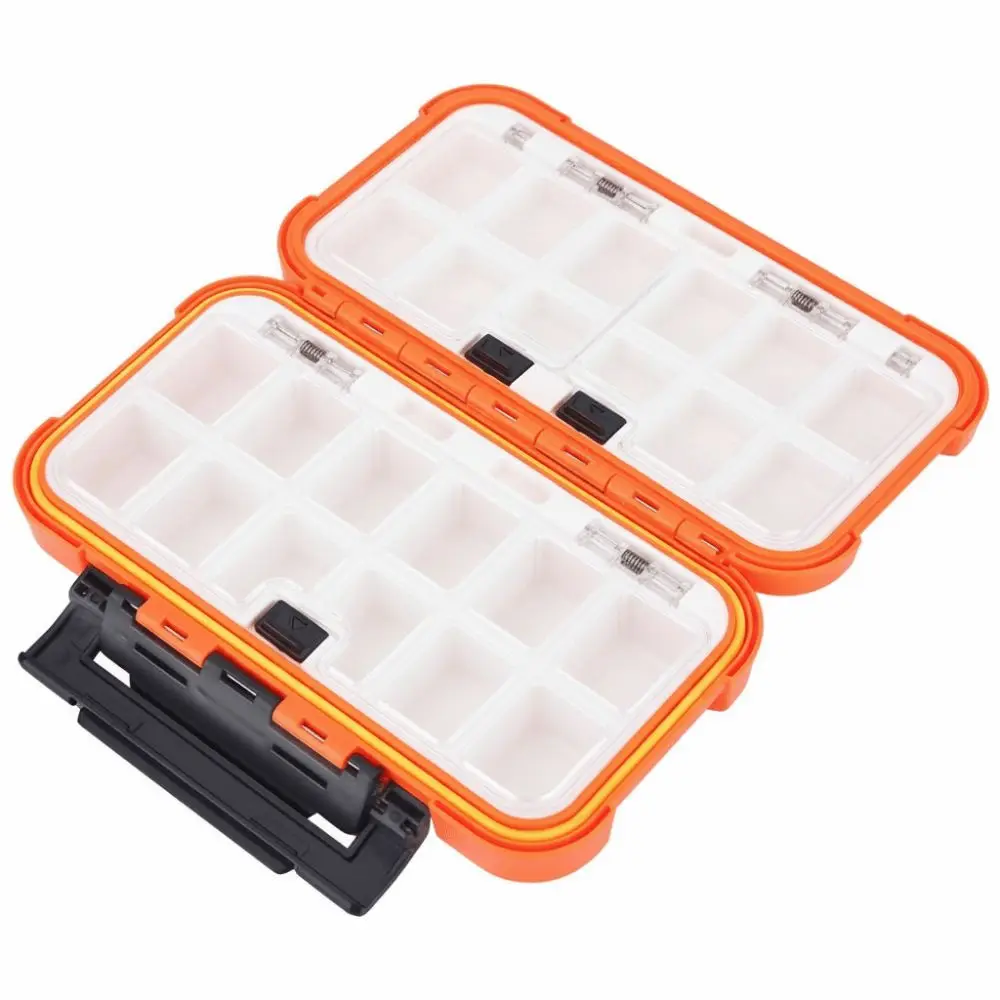 Caja de aparejos de pesca portátil impermeable ABS 24 ranuras caja de equipo de pesca de doble cara dos colores caja de aparejos organizador pescadores - imagen 5