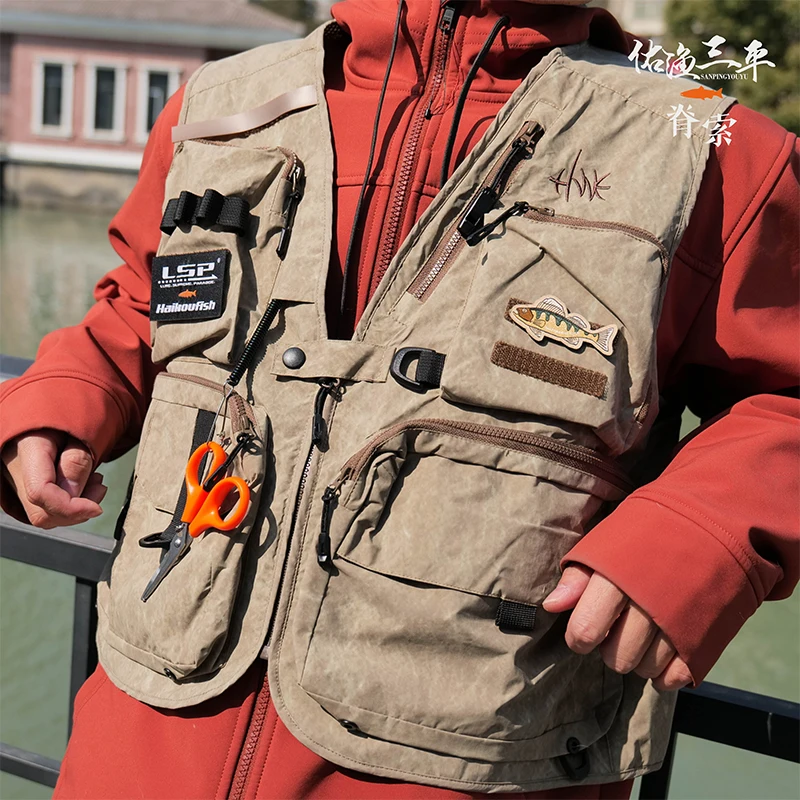 HAIKOUICHTHYS & LSP 2025 nuevo chaleco de pesca deportes al aire libre chaleco multifuncional de gran capacidad aparejos de pesca - imagen 4
