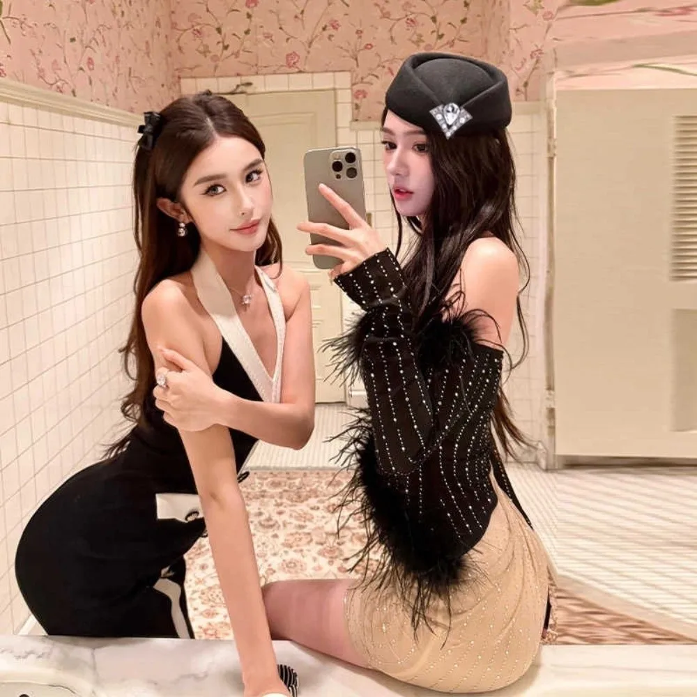 Nuevo Sombrero de copa con diamantes de imitación, pastillero Vintage francés de lana de Cachemira, sombrero informal, vestido de fiesta