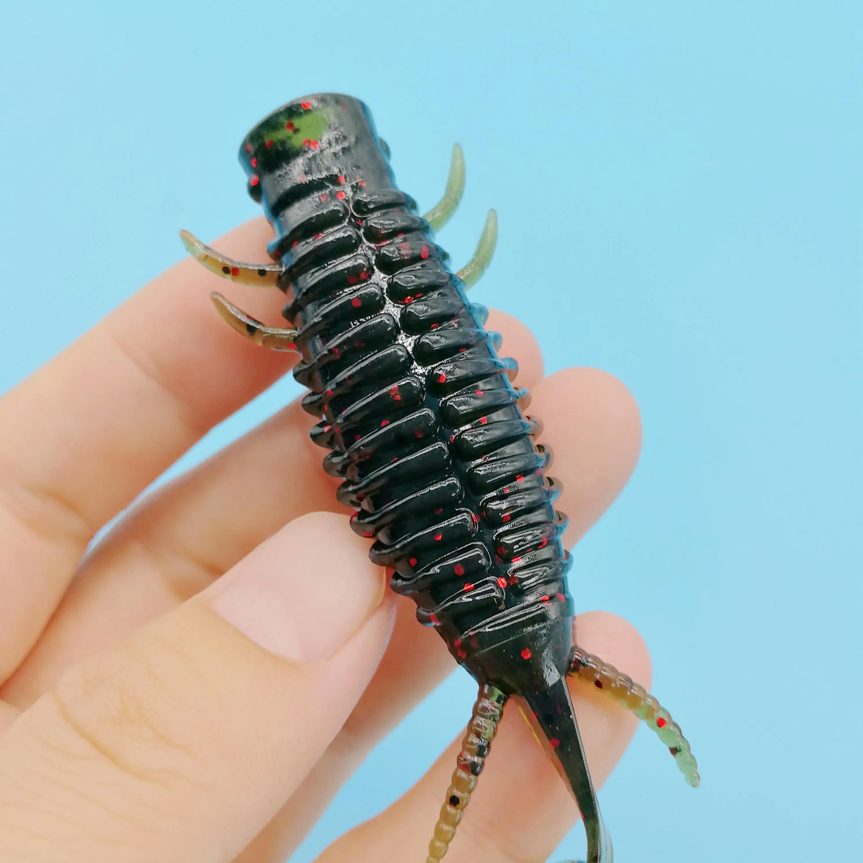 HOOFISH-señuelo de pesca suave, 30 unids/lote, 8g/80mm, cola en T, silicona Artificial, Swimbait, accesorios de pesca Topwater - imagen 4