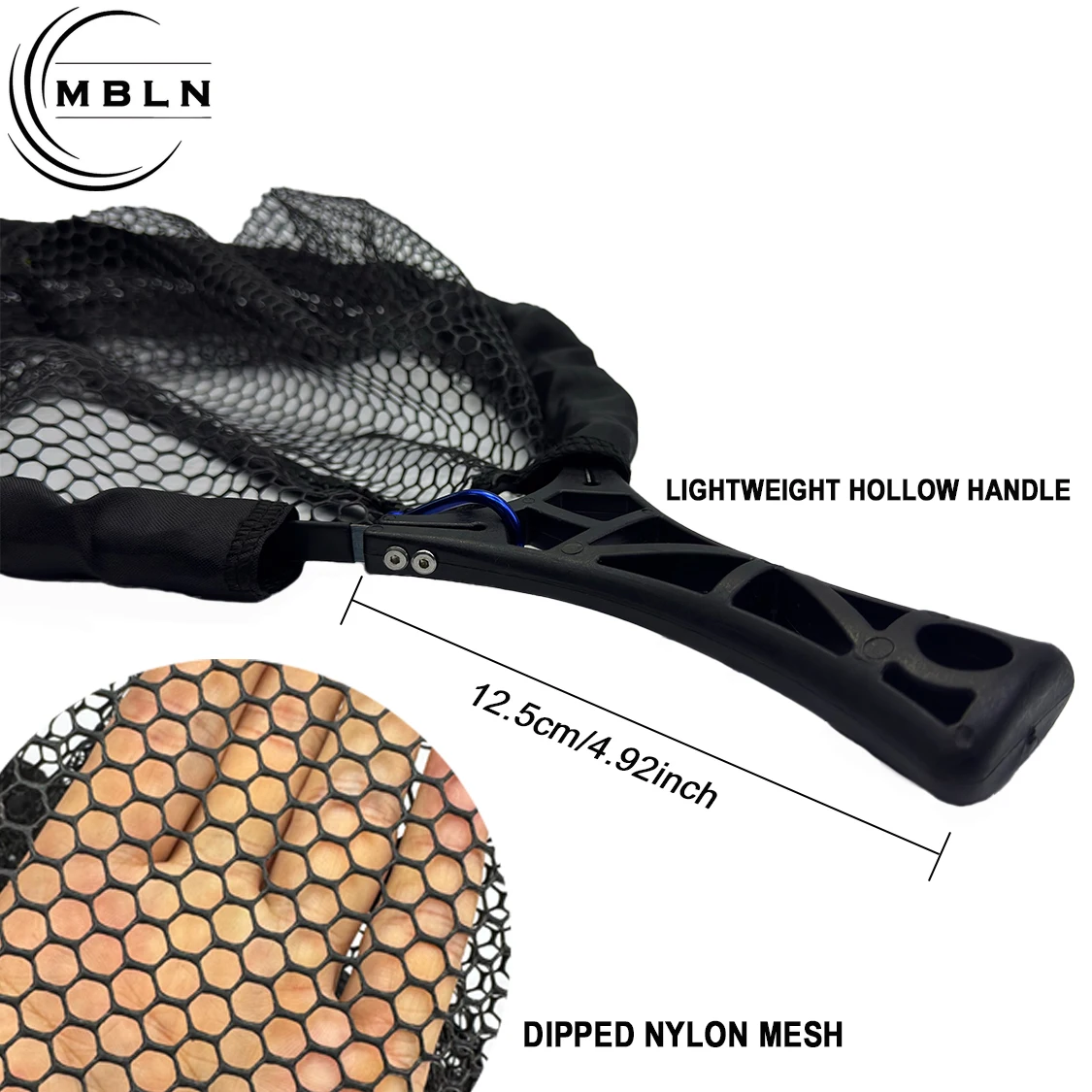 Red de pesca plegable MBLN – Aro de acero con bolsa clip para carpa - imagen 2