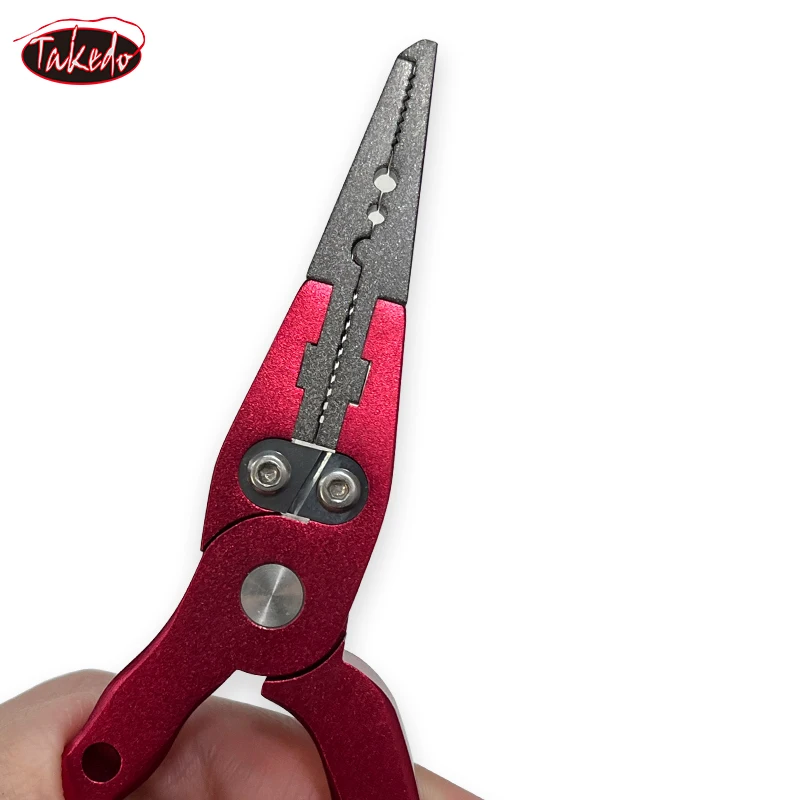Alicates de Pesca Multifuncionales TAKEDO MY15 de 13 cm, Aleación de Aluminio, Dispositivo de Desenganche, Cortador de Línea de Pesca, Herramienta de Pesca, Todo para la Pesca - imagen 2