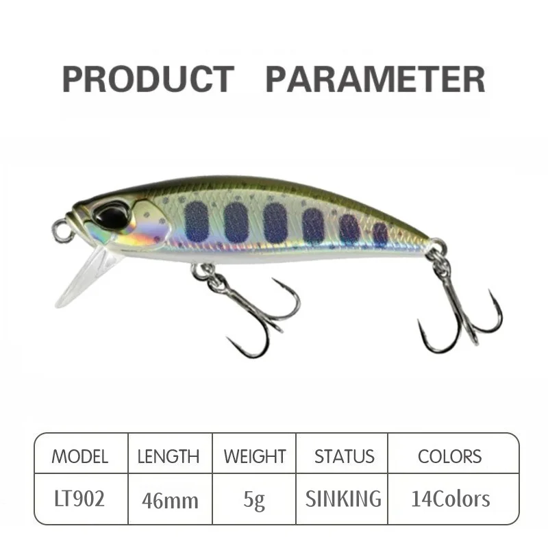 4,6 cm 5g hundimiento Minnow Duo Spearhead Ryuki 46s cebos de corriente Ultimate Wobblers señuelos artificiales para trucha Brook Black Bass Pike - imagen 2