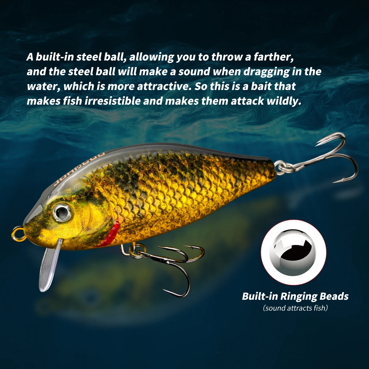 Johncoo pececillo flotante 9cm 22g pesca de fundición flotante SwimBait señuelos de lubina dura aparejos de pesca cebo de pesca - imagen 3