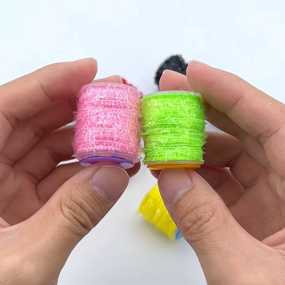 Wifreo, chenilla de hielo de cristal de 10M, materiales de atado de moscas de 7mm de ancho para moscas secas/húmedas, serpentina de ninfas, plantilla de marabú, señuelo de pesca de lubina y trucha - imagen 5