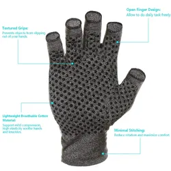 Guantes de pesca sin dedos con compresión y soporte de muñeca