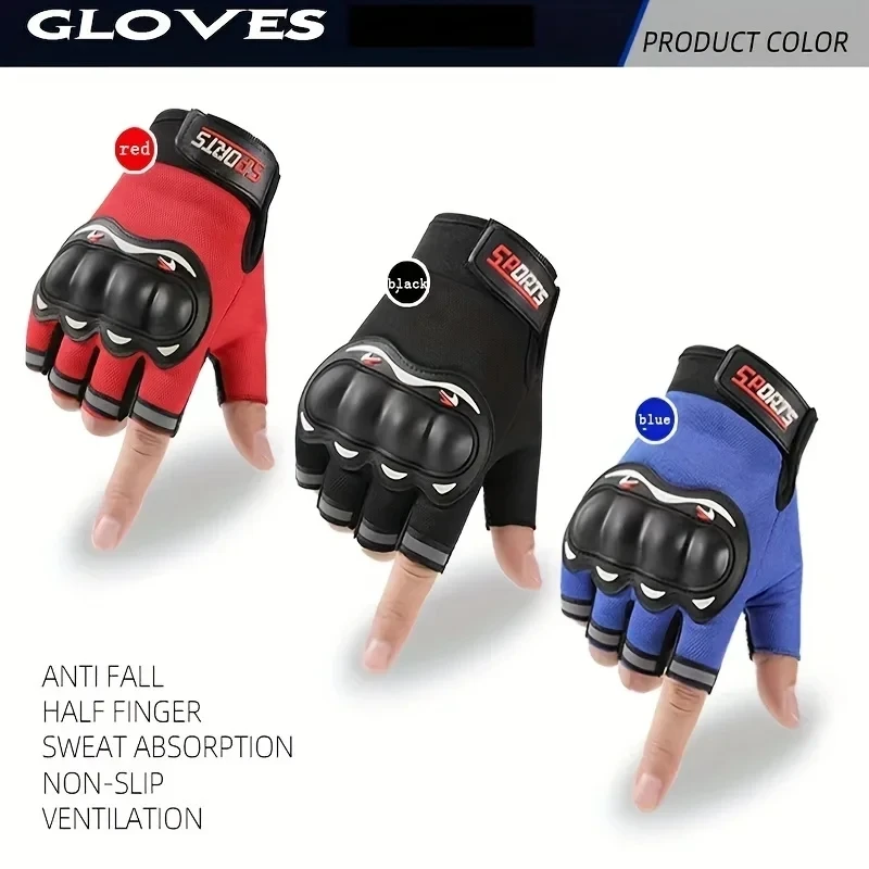 Guantes de motocicleta para hombre, nudillos tácticos de dedo completo/medio, guantes protectores para Motocross, guantes de trabajo duraderos para montar - imagen 5