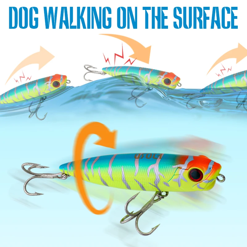 FJORD lápiz flotante 110mm 22g 85mm 10g Wobbler Topwater caminar perro cebo de agua salada Stickbait Lucio lubina señuelo de pesca aparejos - imagen 4